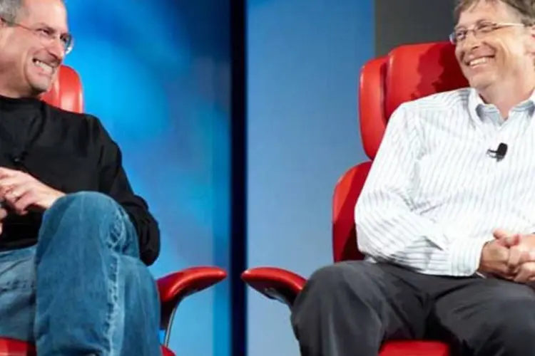 Steve Jobs e Bill Gates (Wikimedia Commons)