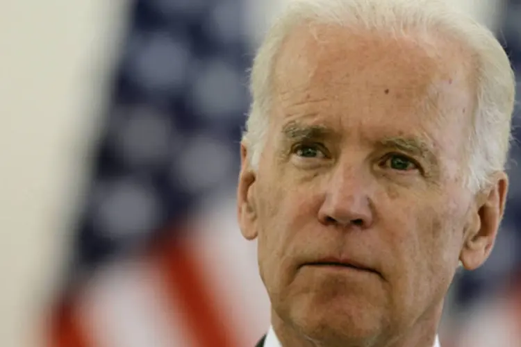 
	Joe Biden: vice-presidente americano exigiu que Moscou cumpra com os acordos de Minsk
 (Ints Kalnins/Reuters)