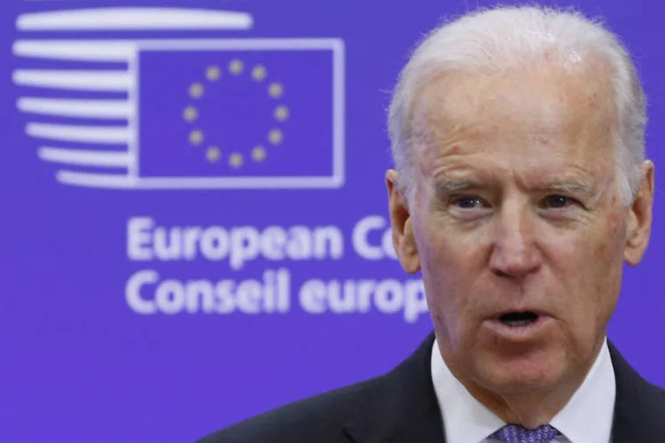 
	Biden: UE e EUA devem seguir &quot;unidos&quot; e &quot;firmes&quot; para impedir que Moscou &quot;redesenhe&quot; fronteiras do mapa europeu
 (Yves Herman/Reuters)