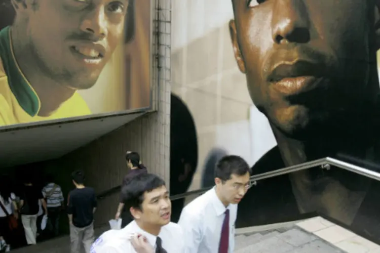 Outdoor da seleção brasileira na China em 2006: BRICs avançam também no terreno do futebol (Getty Images / Scott Olson)