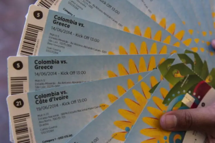 
	Ingressos para a Copa: foram apreendidos 350 ingressos leg&iacute;timos e cerca de 50 falsos
 (AFP/Getty Images)