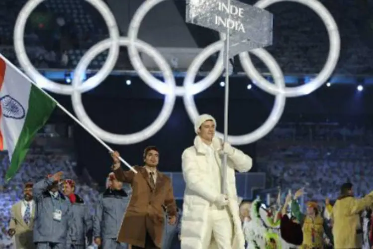 Delegação indiana na abertura dos Jogos Olímpicos de Inverno de Vancouver: "atletas indianos podem competir por seu comitê olímpico nacional", disse porta-voz (Michael Kappeler/AFP)