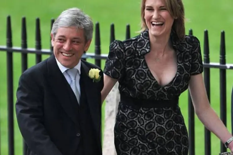 Sally Bercow  com o marido John, que preside o Parlamento britânico (Pascal Le Segretain/Getty Images)