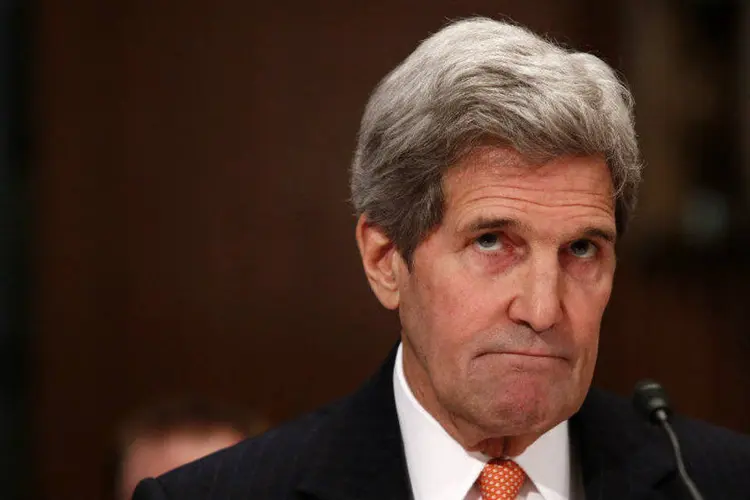 
	Chefe da diplomacia americana, John Kerry, se deslocou novamente &agrave; Su&iacute;&ccedil;a, onde mant&eacute;m encontros com seu colega iraniano Javad Zarif
 (Yuri Gripas/Reuters)