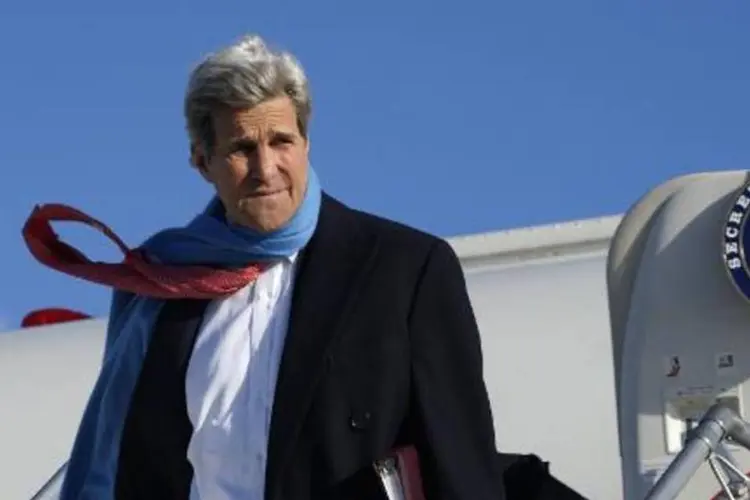 John Kerry, secretário de Estado americano, chega em Munique (Rick Wilking/AFP)