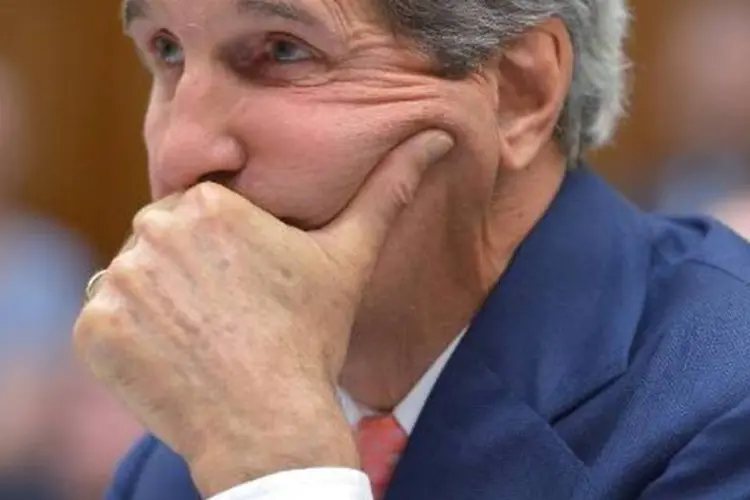 O secretário de Estado americano, John Kerry, participa de uma audiência no Congresso (Mandel Ngan/AFP)