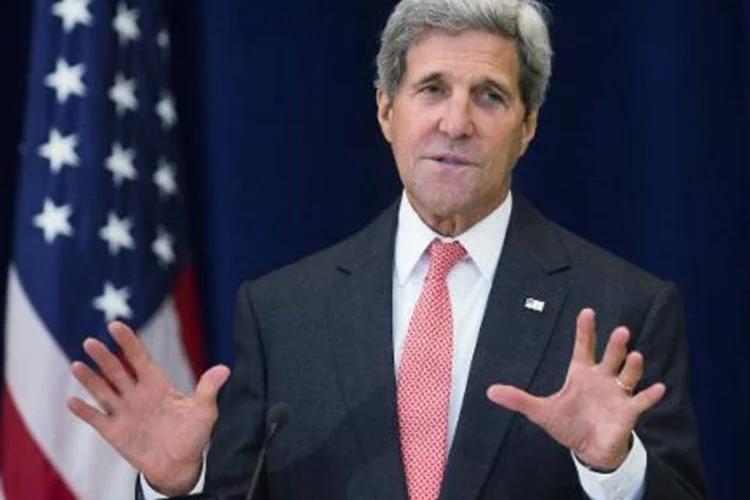
	Secret&aacute;rio de Estado dos EUA, John Kerry: ele manter&aacute; ofensiva diplom&aacute;tica na regi&atilde;o com uma visita no s&aacute;bado ao Cairo
 (Jim Watson/AFP)