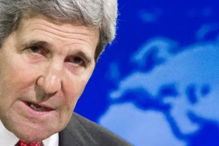 Kerry afirmou aos jornalistas que continua trabalhando para o estabelecimento de um cessar-fogo humanitário incondicional (Paul J. Richards/AFP)