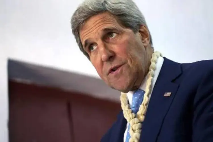 John Kerry, secretário de Estado americano: ele declarou que na quarta-feira irá a Genebra com a esperança de "acelerar o processo para conquistar maiores avanços" (Rick Wilking/AFP)