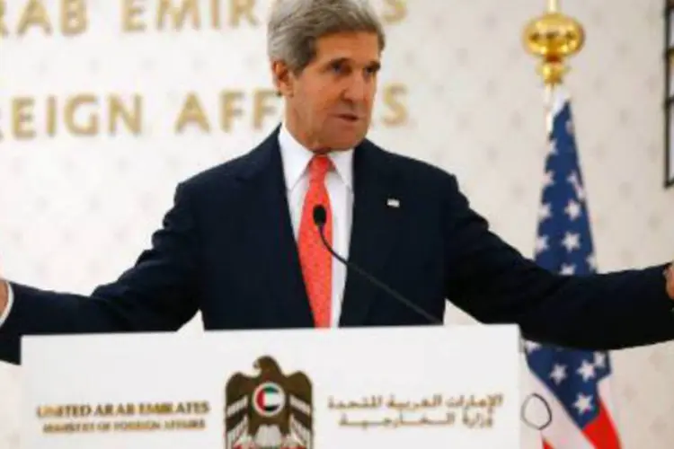 O secretário de Estado americano, John Kerry: "não vou ceder diante do compromisso do presidente (Barack) Obama para tentar conseguir a paz no Oriente Médio" (Jason Reed/AFP)