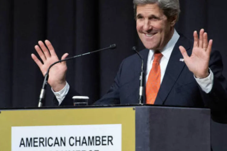 
	O secret&aacute;rio de estado dos EUA, John Kerry:&nbsp;&quot;muitos pa&iacute;ses do mundo adotam medidas para proteger a seguran&ccedil;a nacional&quot;,&nbsp;disse
 (REUTERS/Paul J. Richards/Pool)