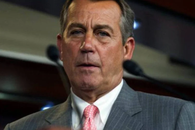 
	O presidente republicano da C&acirc;mara de Representantes, John Boehner: &quot;o Obamacare &eacute; a lei&quot;
 (Karen Bleier/AFP/AFP)