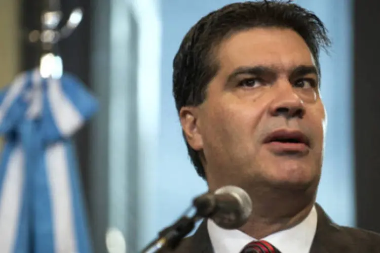 
	Jorge Capitanich: chefe do gabinete argentino informou que o governo do pa&iacute;s recebeu uma proposta do Brasil sobre o tratado comercial entre ambos os blocos econ&ocirc;micos na assembleia do BID
 (Getty Images)