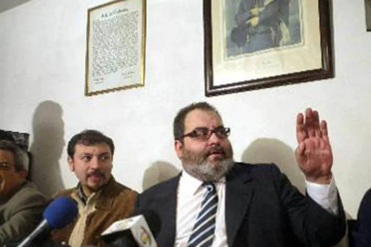 Jorge Lanata é visto em 13 de maio de 2005, em Montevidéu (Miguel Rojo/AFP)