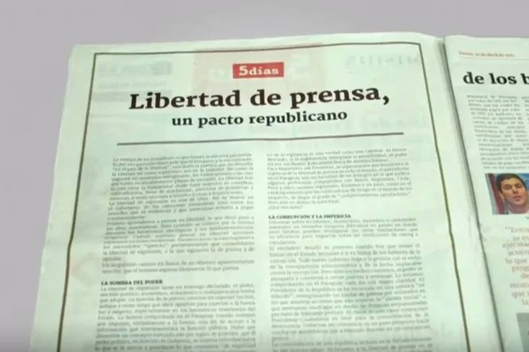 Case de jornal sobre liberdade de imprensa (Divulgação)
