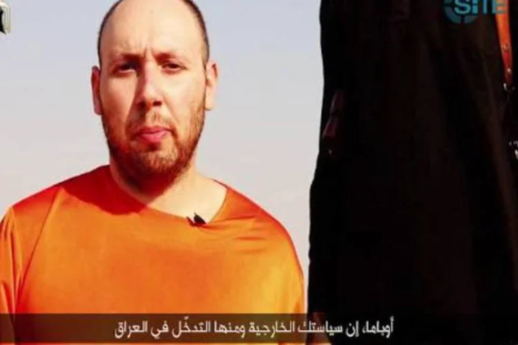 
	Imagem do v&iacute;deo divulgado pelo Estado Isl&acirc;mico mostra o jornalista americano Steven Sotloff
 (AFP)