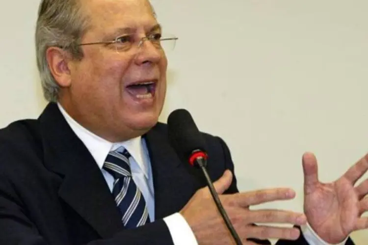 O ex-ministro José Dirceu em uma coletiva de imprensa em Brasília (Jamil Bittar/Reuters)