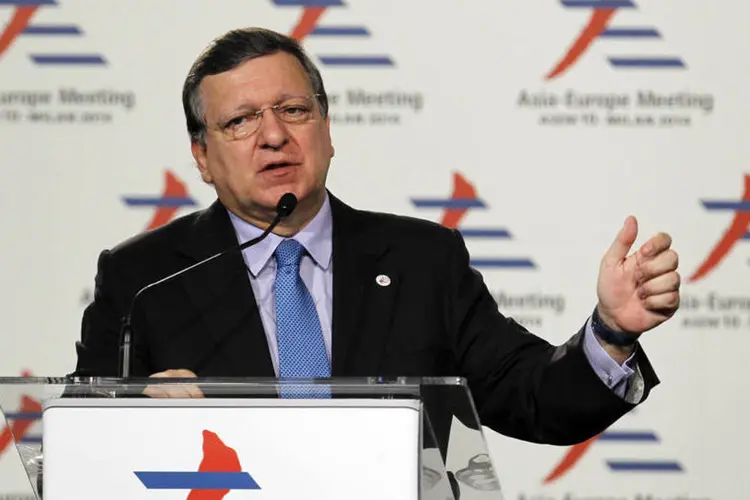 Jose Manuel Barroso: presidente fez seu alerta após Cameron ter adotado uma visão cada vez mais militante sobre a contenção da imigração dentro do bloco (Alessandro Garofalo/Reuters)