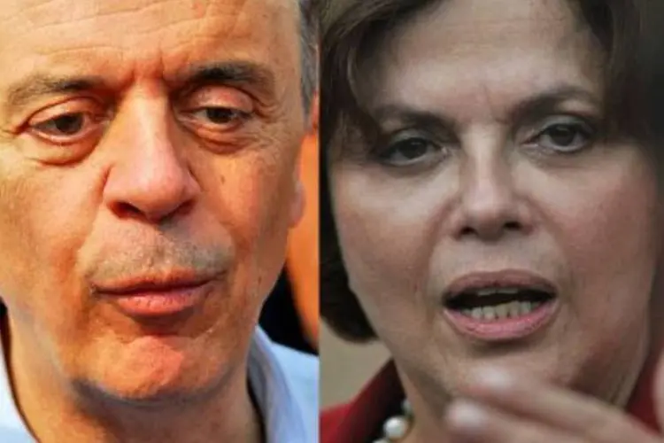 O candidato do PSDB à Presidência, José Serra, e a candidata do PT, Dilma Rousseff (Arquivo)