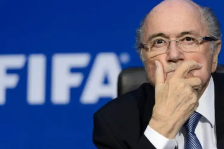 
	Joseph Blatter, presidente da Fifa: n&atilde;o foi um acordo. Isso era a proposta dele, e, claro, isso foi para o voto no comit&ecirc; executivo (da Fifa)&rdquo;, declarou porta-voz
 (Fabrice Coffrini/AFP)