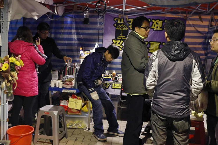 Joshua Wong: líderes estudantis conversaram com autoridades de Hong Kong em outubro, mas não conseguiram romper o impasse (Bobby Yip/Reuters)