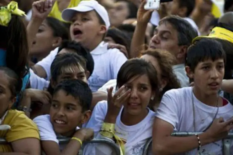 Jovens acompanham missa celebrada pelo Papa no México
 (Ronaldo Schemidt/AFP)