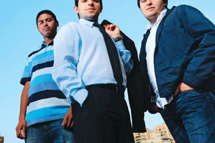 Thiago Silva, do Banco União Sampaio, Bertoldo, da IBM, e Araujo, da Echo Music: em busca de propósitos (Germano Lüders/EXAME.com)