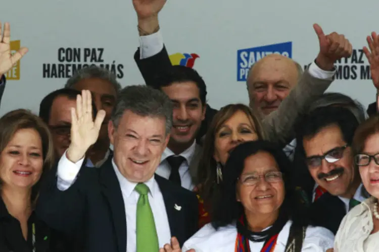 Juan Manuel Santos: desde fim de 2012, governo de Santos e Farc negociam acordo (Jose Miguel Gomez/Reuters)