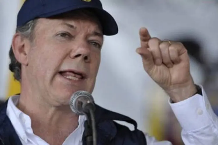 Presidente colombiano, Juan Manuel Santos: Brasil vai ajudar no resgate dos reféns das Farc (AFP)