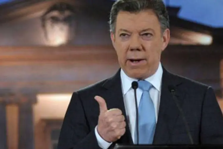 
	O presidente colombiano, Juan Manuel Santos: ex-generais reformados do Ex&eacute;rcito expressaram seu ceticismo sobre a pertin&ecirc;ncia das negocia&ccedil;&otilde;es
 (©AFP/Presidencia de Colombia / César Carrión)