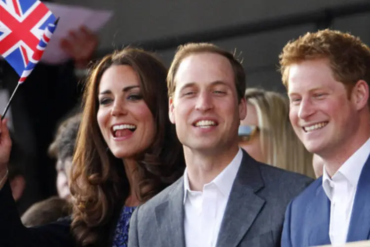 
	Kate, William e pr&iacute;ncipe Harry: &quot;Ambos est&atilde;o muito felizes&quot;, afirmou Harry
 (Dave Thompson - WPA Pool/Getty Images)