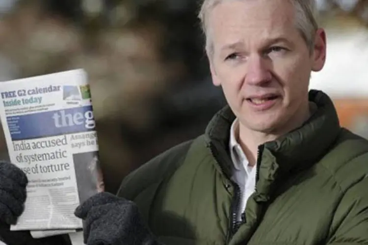 Assange se encontra à espera que a Justiça britânica decida sobre sua extradição à Suécia por supostos delitos sexuais
 (Carl Court/AFP)