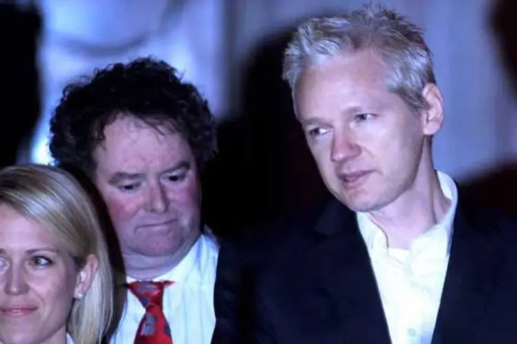 Julian Assange, fundador do WikiLeaks: nenhum crime na Austrália, segundo a polícia (Oli Scarff/Getty Images)