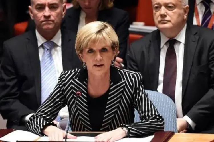 Embaixadora permanente da Austrália nas Nações Unidas, Julie Bishop: ONU pediu acesso ao local da queda de avião na Ucrânia (Timothy A. Clary/AFP)