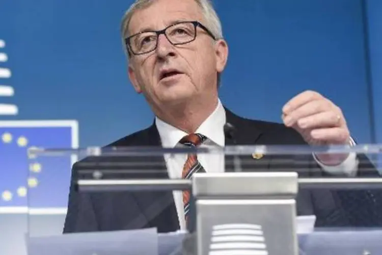 
	O presidente da Comiss&atilde;o Europeia, Jean-Claude Juncker: &quot;Hoje propomos um segundo mecanismo de emerg&ecirc;ncia para alocar outras 120 mil pessoas de It&aacute;lia, Gr&eacute;cia e Hungria&quot;
 (John Thys/AFP)
