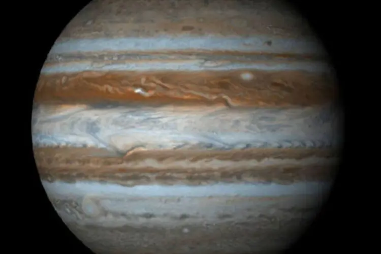 Júpiter: som que pode ser ouvido é relativo à ionosfera do planeta (região acima da atmosfera) (NASA/Divulgação)
