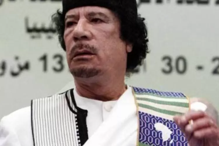 O ditador líbio Muammar Kadafi: o Canadá aplicou sanções contra ele (Mahmud Turkia/AFP)