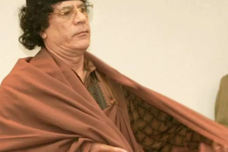 Kadafi, ditador líbio: União Africana pede o fim dos ataques mútuos no país (Getty Images)