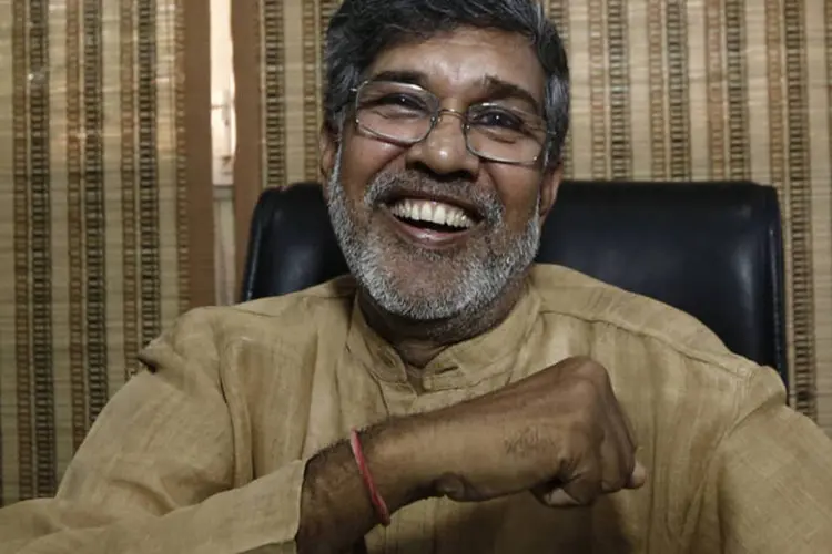 Kailash Satyarthi: "É uma grande declaração do comitê do Nobel, em vista da situação atual entre Índia e Paquistão” (Adnan Abidi/Reuters)