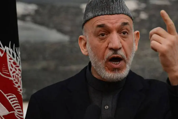 
	&quot;Para ferir o psiqu&ecirc; e a alma do povo do Afeganist&atilde;o, uma grande propaganda est&aacute; ocorrendo&quot;, disse Karzai
 (Shah Marai/AFP)
