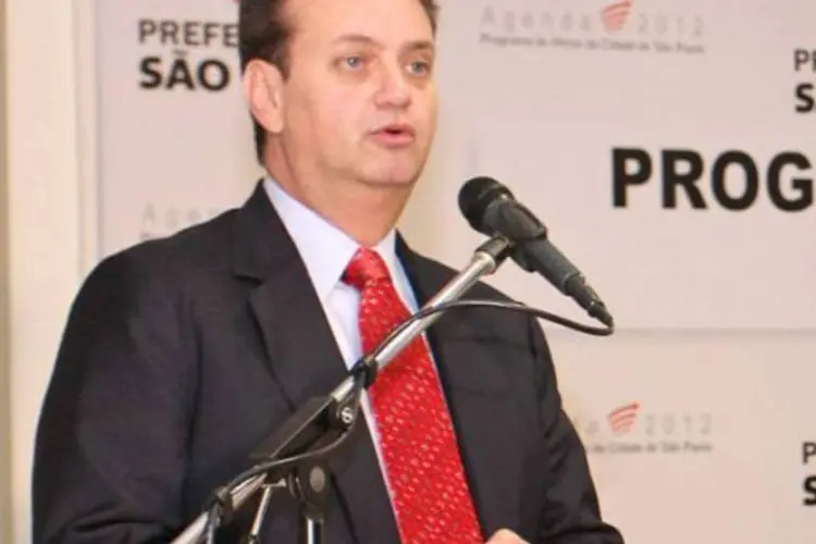 Gilberto Kassab falando de estatísticas da prefeitura de São Paulo (Prefeitura de SP/Divulgação)