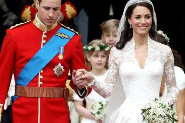 "Fiquei feliz que o tempo tenha permanecido bom" disse Kate após o casamento (Getty Images)