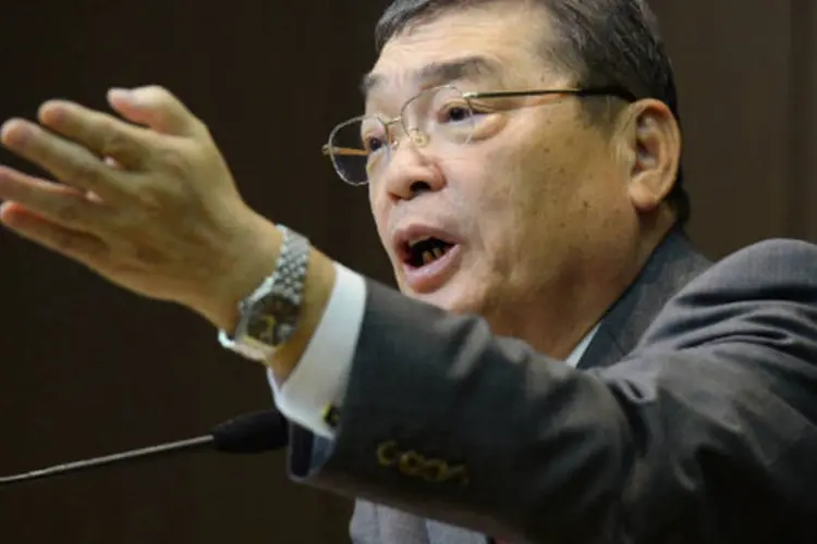 Novo presidente da NHK, Katsuto Momii: declarações sobre a necessidade de que a emissora siga os princípios do governo desencadearam uma tempestade (Kyodo/Reuters)