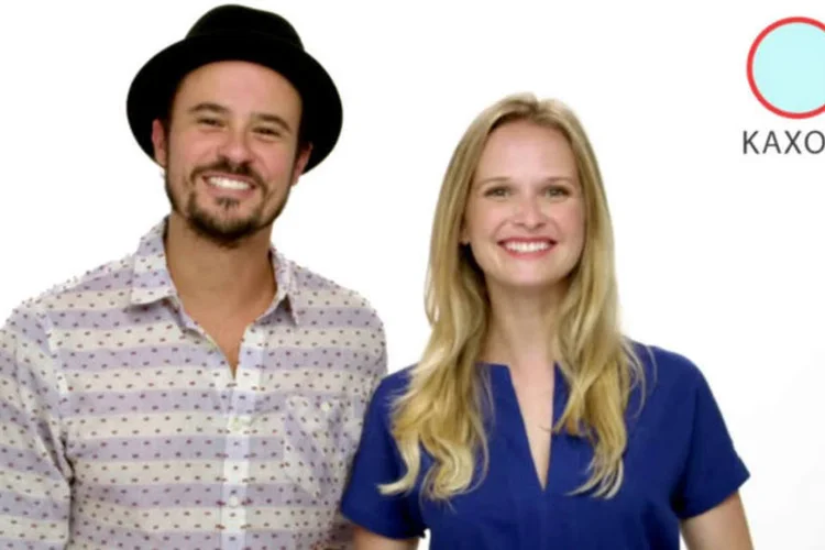 Os atores Paulo Vilhena e Fernanda Rodrigues: campanha da plataforma de crowdsourcing Kaxola (Reprodução)