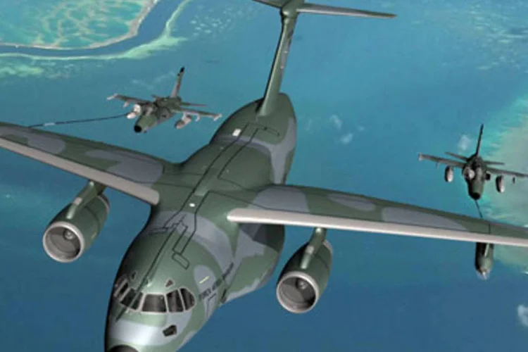 Projeto do KC-390: o valor total do contrato entre o Comando da Aeronáutica e a Embraer para o desenvolvimento monta a 3,028 bilhões de reais (.)