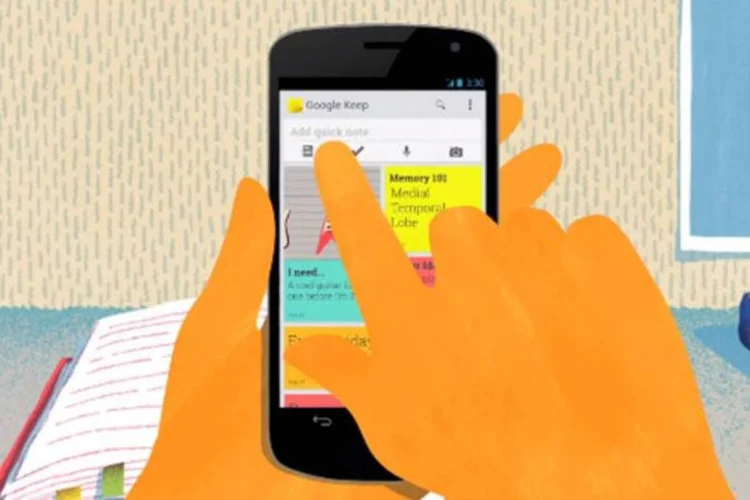 
	Trecho do v&iacute;deo de apresenta&ccedil;&atilde;o do Keep, do Google: servi&ccedil;o conta com um sistema de organiza&ccedil;&atilde;o diferente, baseado em cores
 (Reprodução)