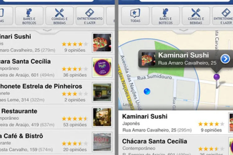
	Aplicativo dp Kekanto no iPhone
 (EXAME.com)