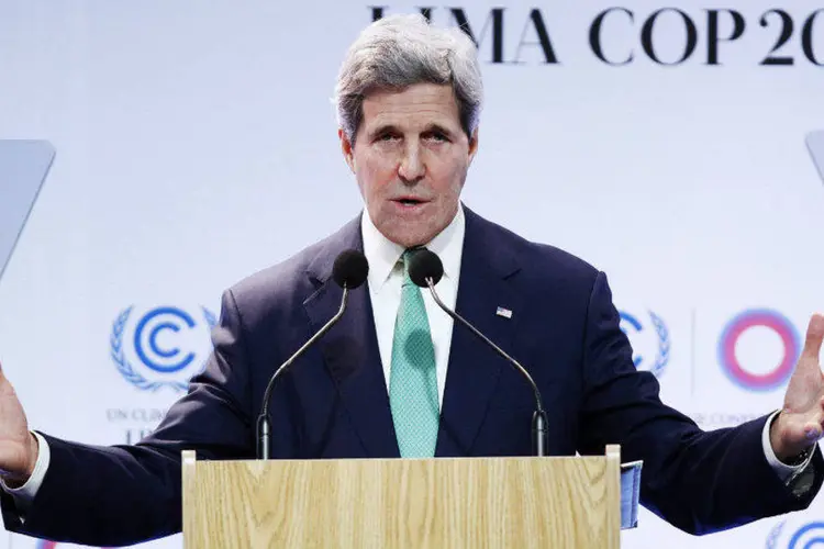 John Kerry discursa na COP20: "cada nação, cada país, tem a responsabilidade de fazer a sua parte" (Enrique Castro-Mendivil/Reuters)