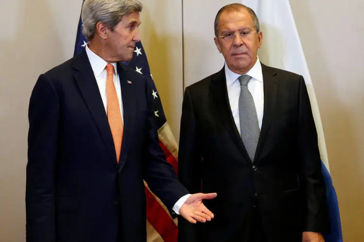 
	Kerry e Lavrov: Washington e Moscou tentam reativar o plano de paz do final de 2015
 (Kevin Lamarque/Reuters)