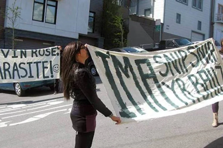Protesto: o grupo Counterforce quer que o Google dê 3 bilhões de dólares a uma organização anarquista (Counterforce / Divulgação)